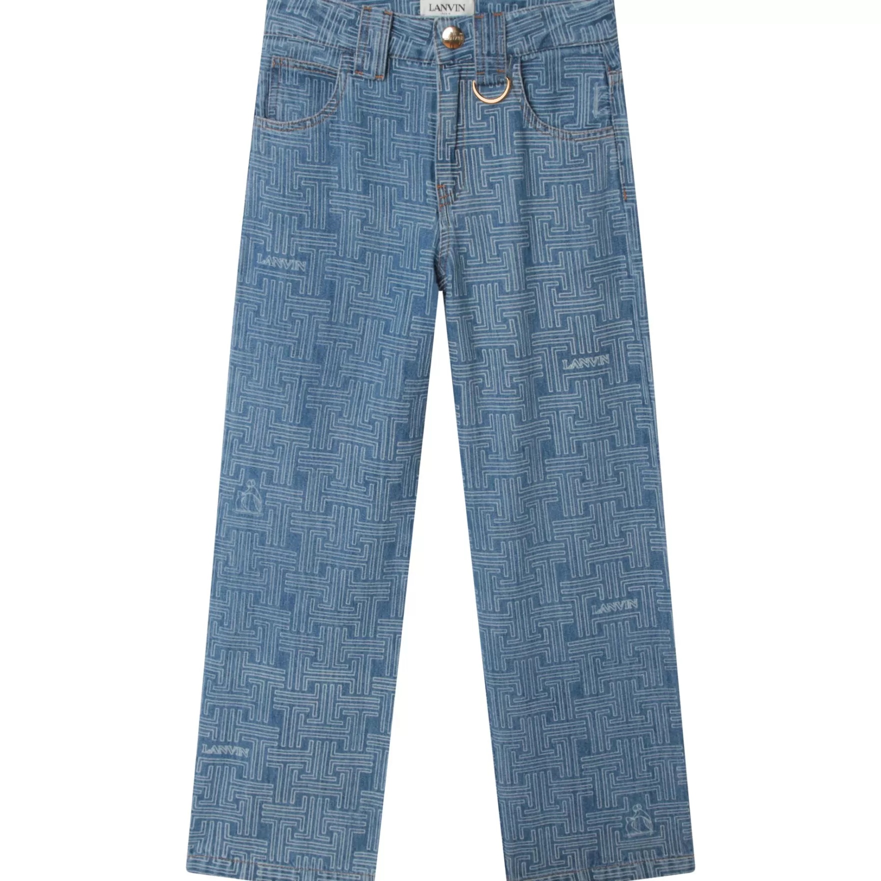 Meisje LANVIN Brede Katoenen Jeans