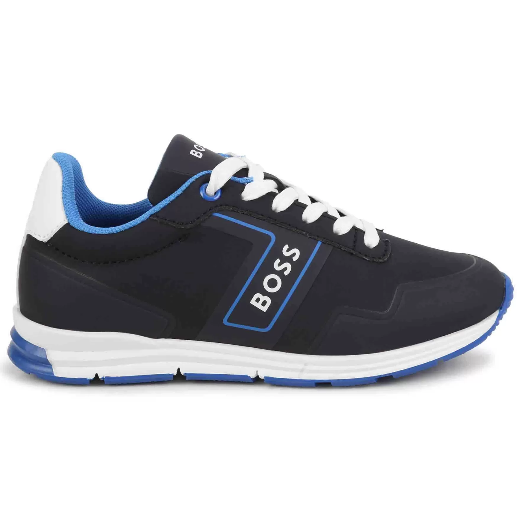 Jongen BOSS Driekleurige Vetersneakers