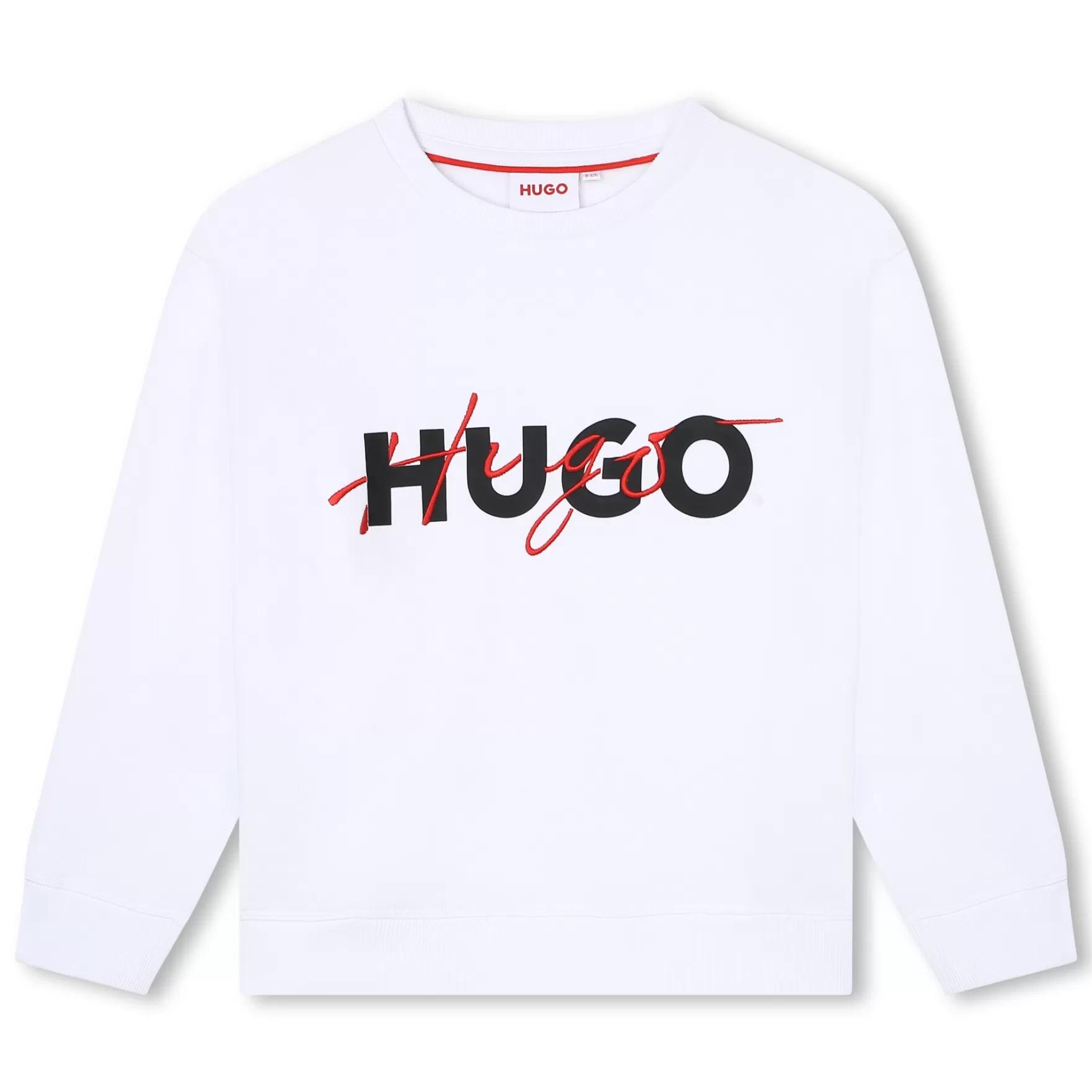 Jongen HUGO Fleece Sweater Met Borduurwerk