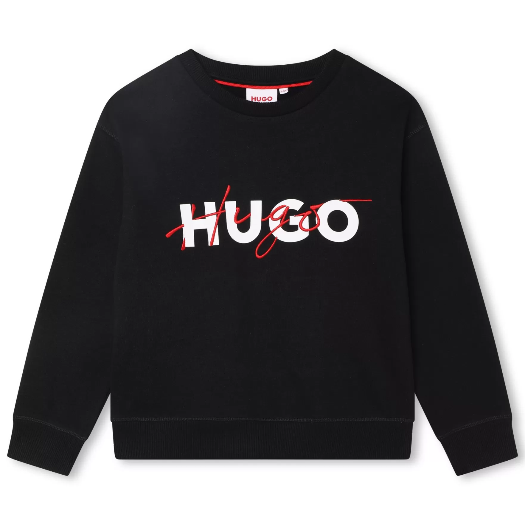 Jongen HUGO Fleece Sweater Met Borduurwerk