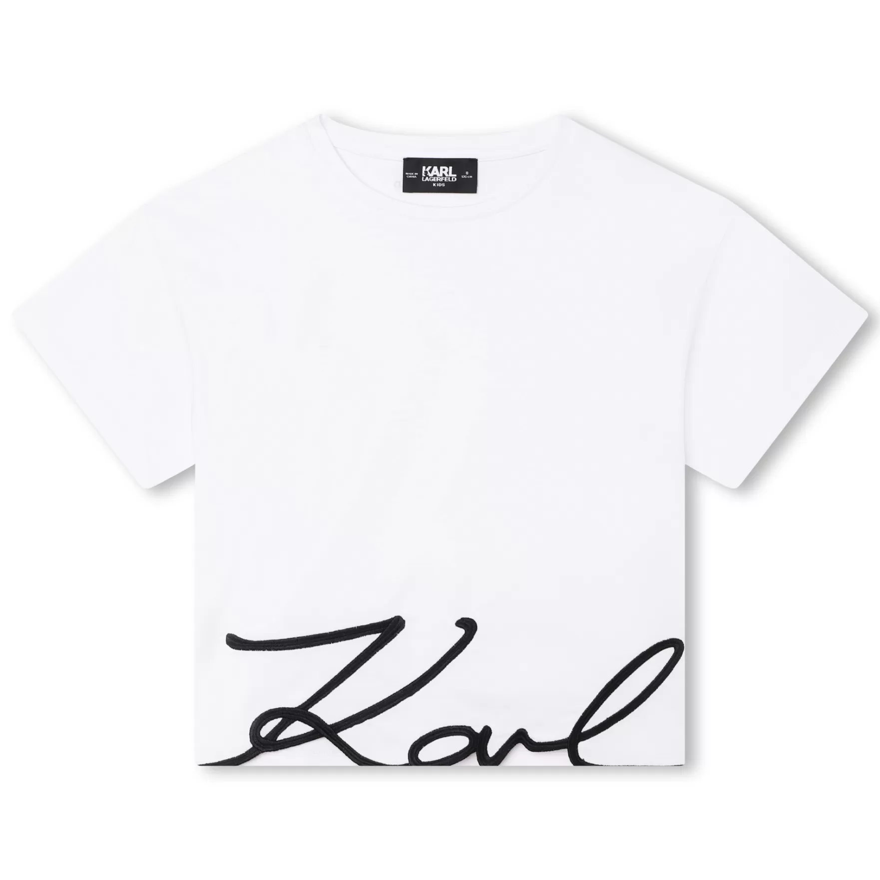 Meisje KARL LAGERFELD KIDS Katoenen Geborduurd T-Shirt