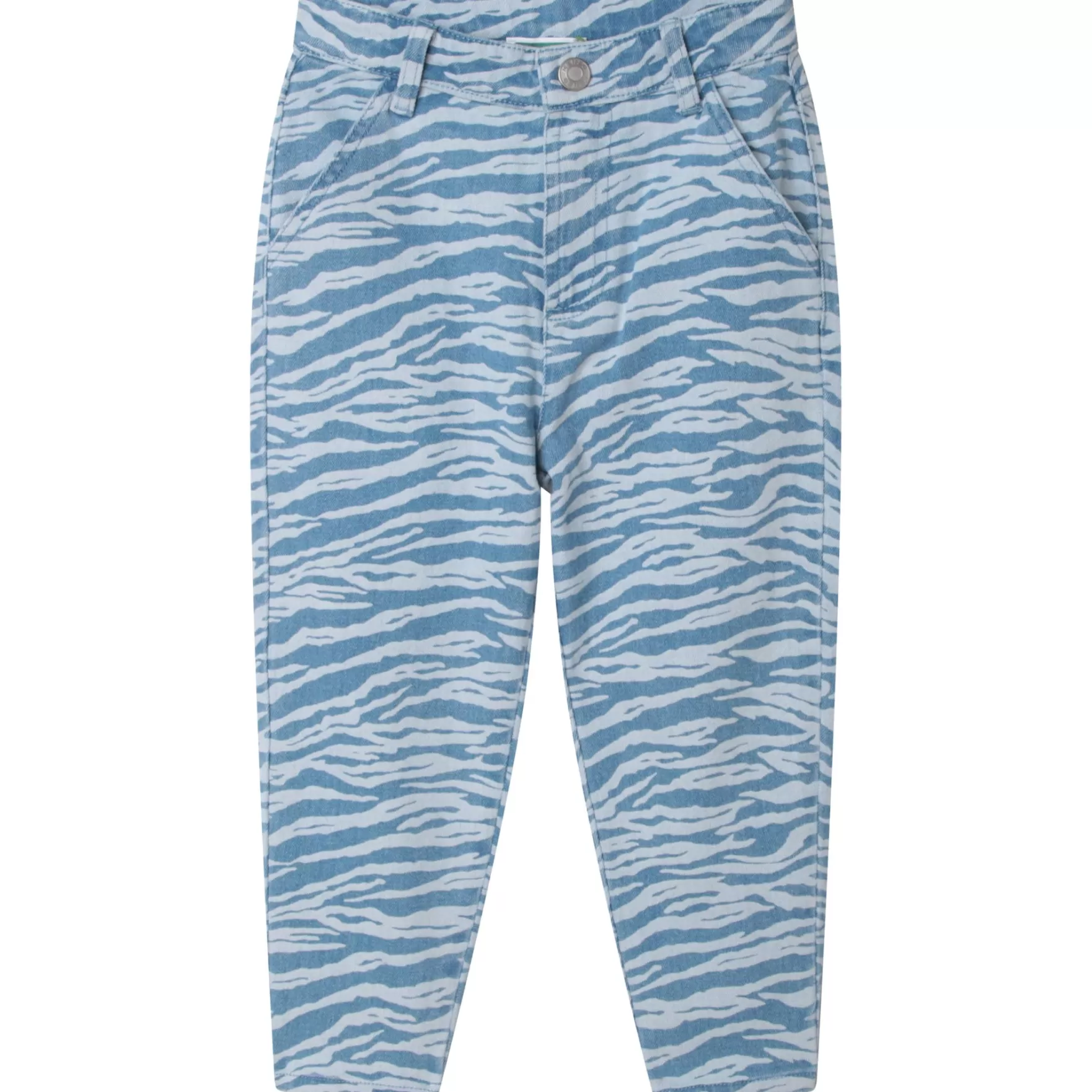 Meisje KENZO KIDS Katoenen Jeans Met Tijgerprint