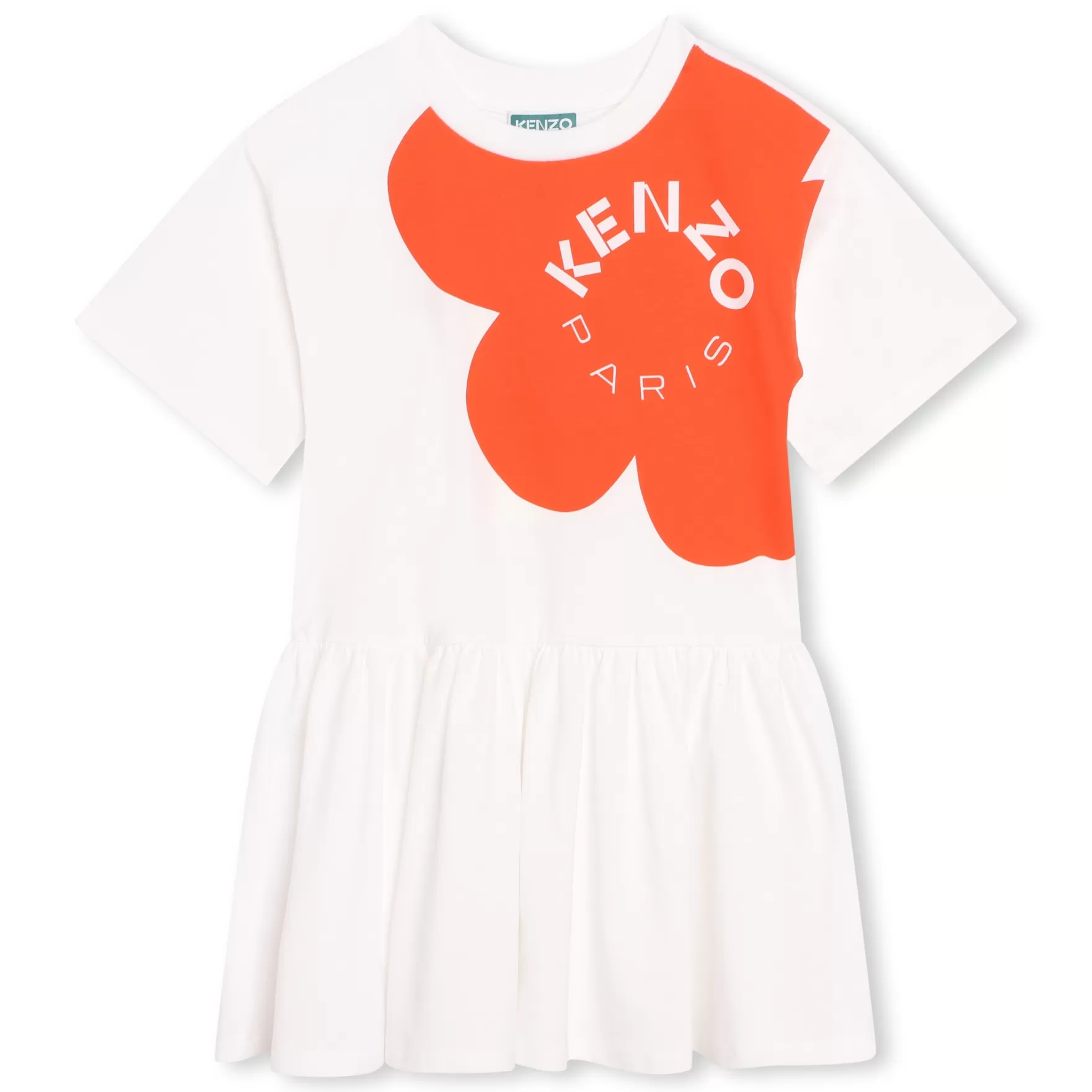 Meisje KENZO KIDS Katoenen Jurk Met Bloemenprint