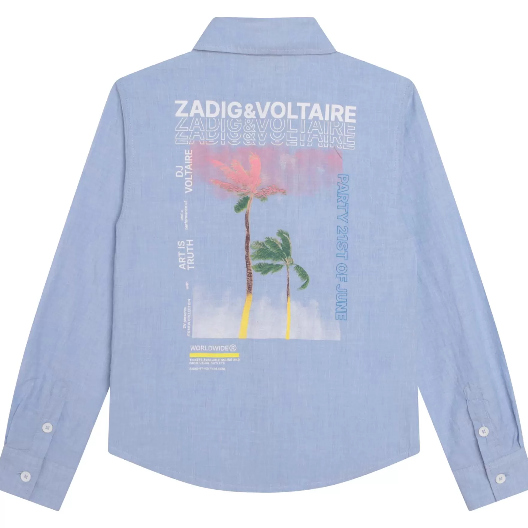 Jongen ZADIG & VOLTAIRE Katoenen Overhemd Met Print