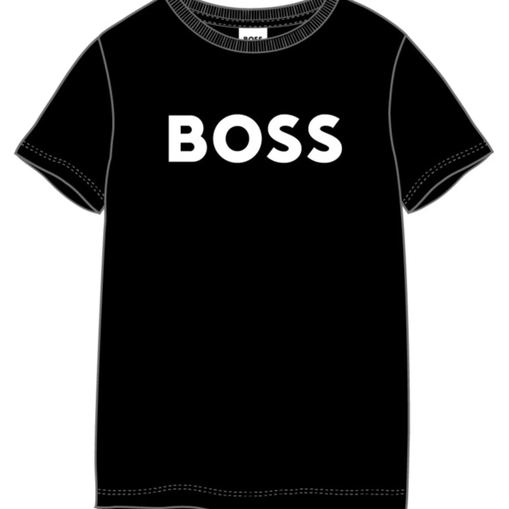 Jongen BOSS Katoenen T-Shirt, Korte Mouwen