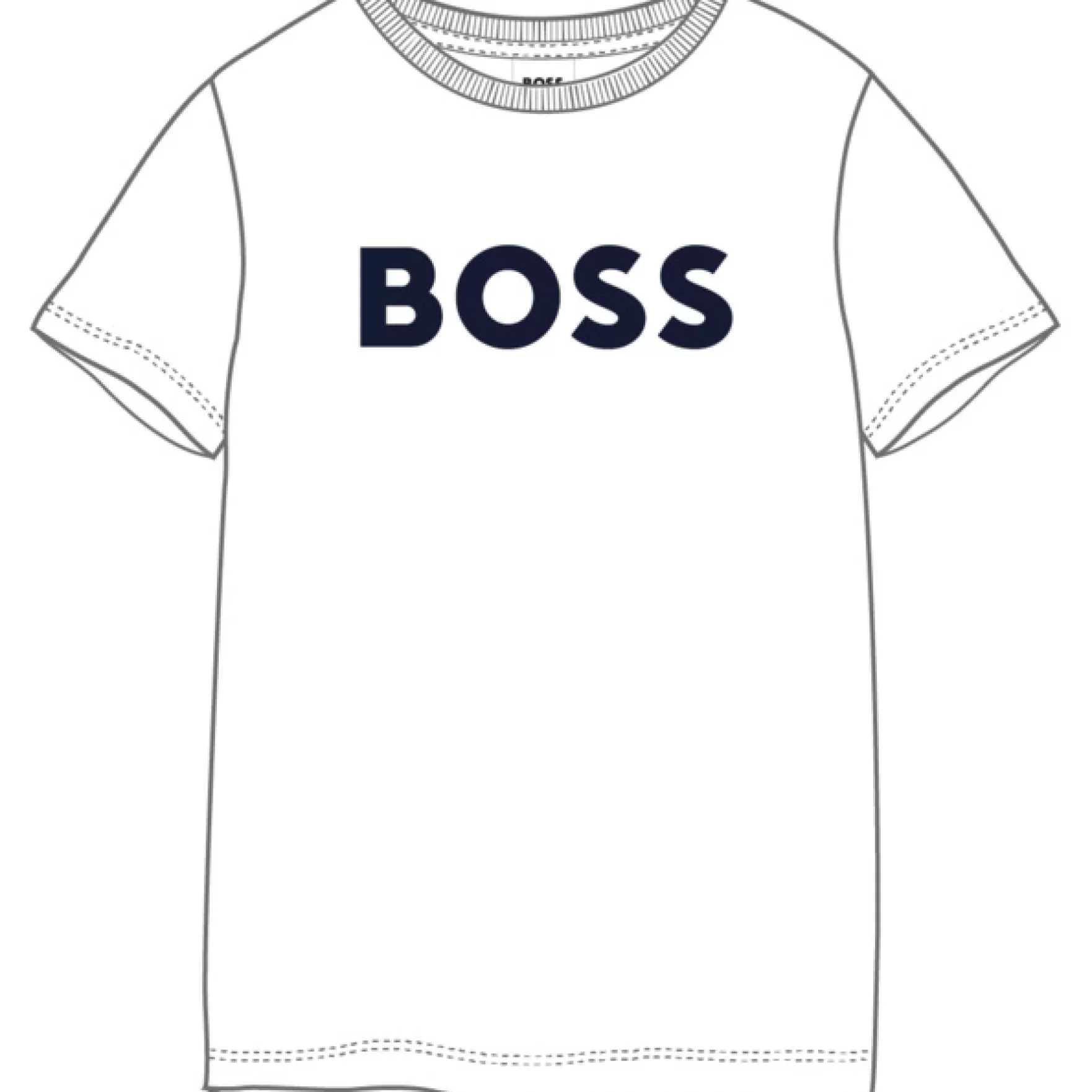 Jongen BOSS Katoenen T-Shirt, Korte Mouwen