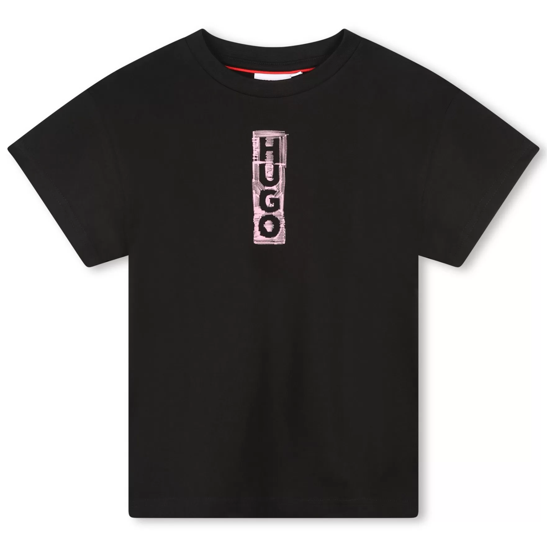 Meisje HUGO Katoenen T-Shirt Met Logoprint