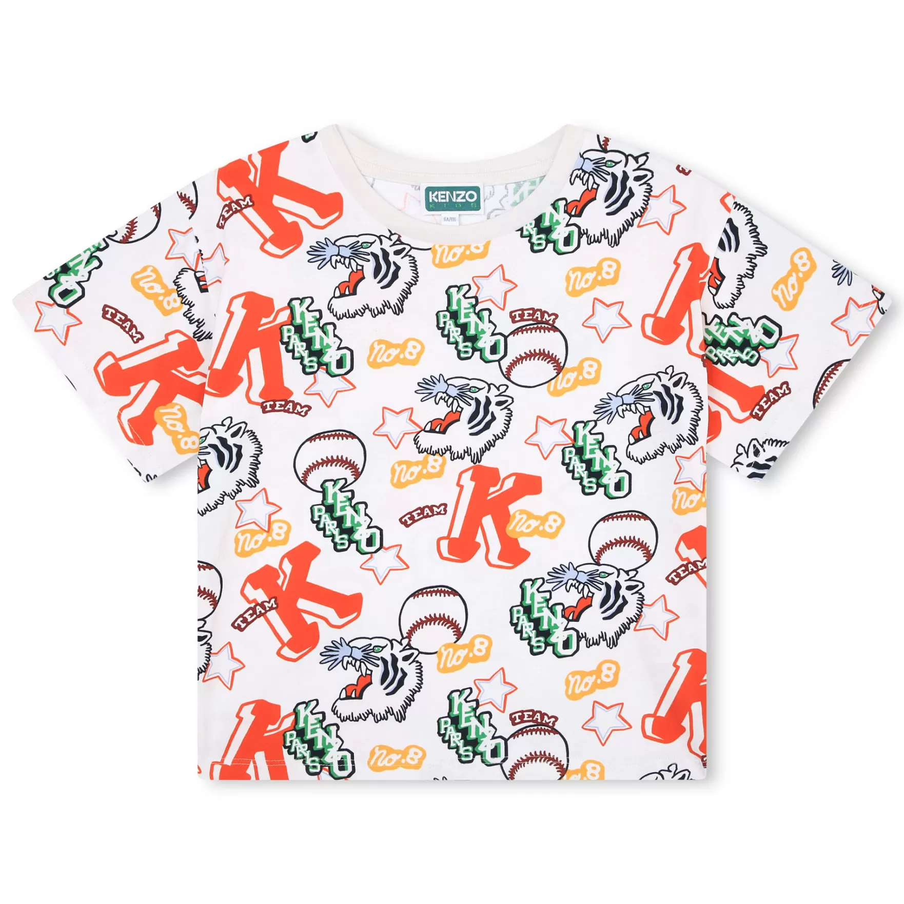 Jongen KENZO KIDS Katoenen T-Shirt Met Print