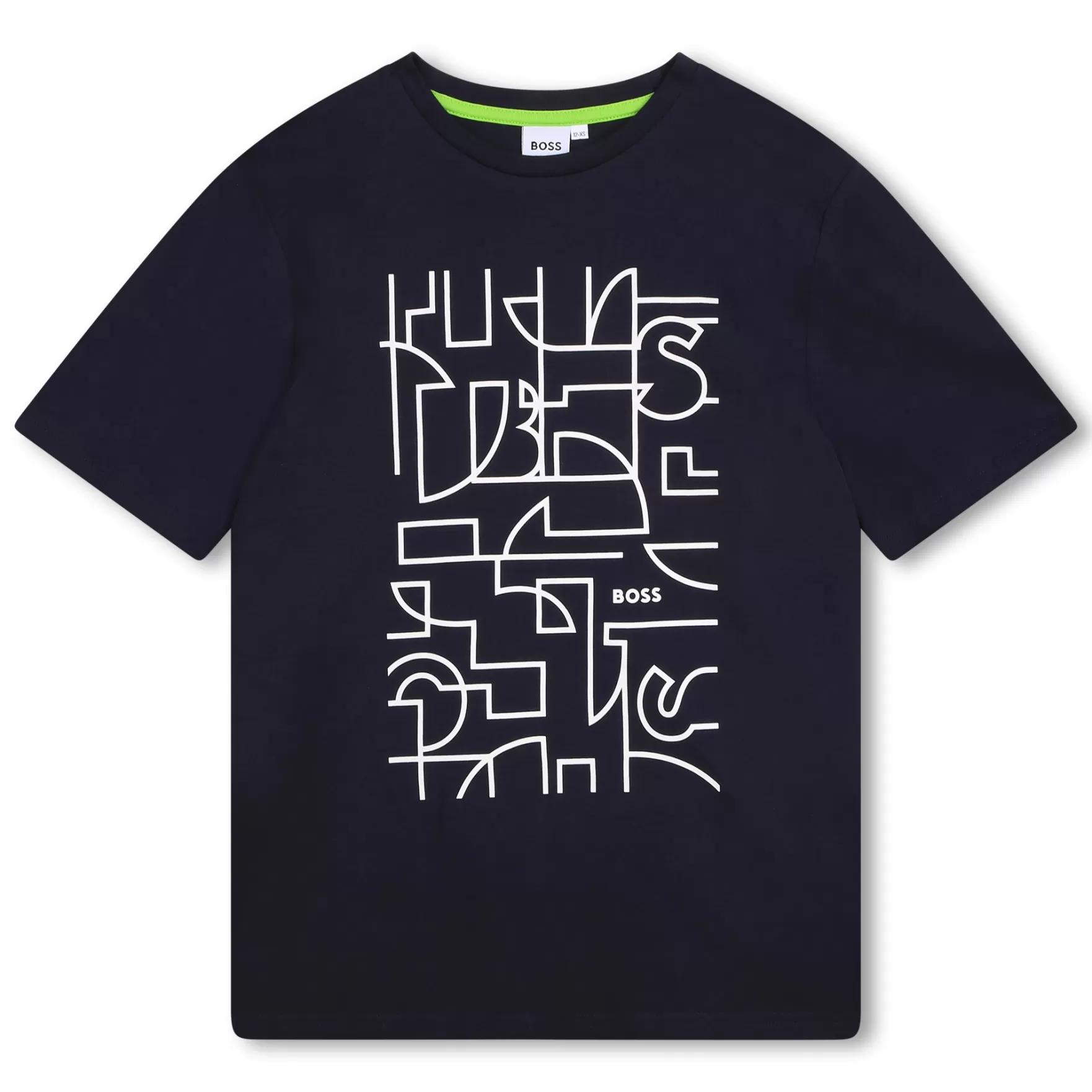 Jongen BOSS Katoenen T-Shirt Met Print