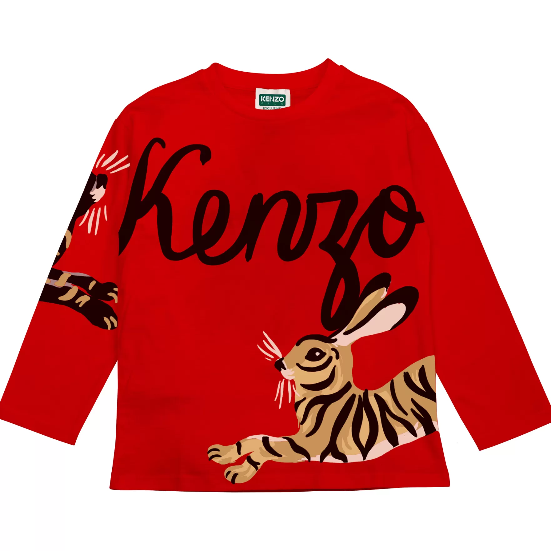 Jongen KENZO KIDS Katoenen T-Shirt Met Print