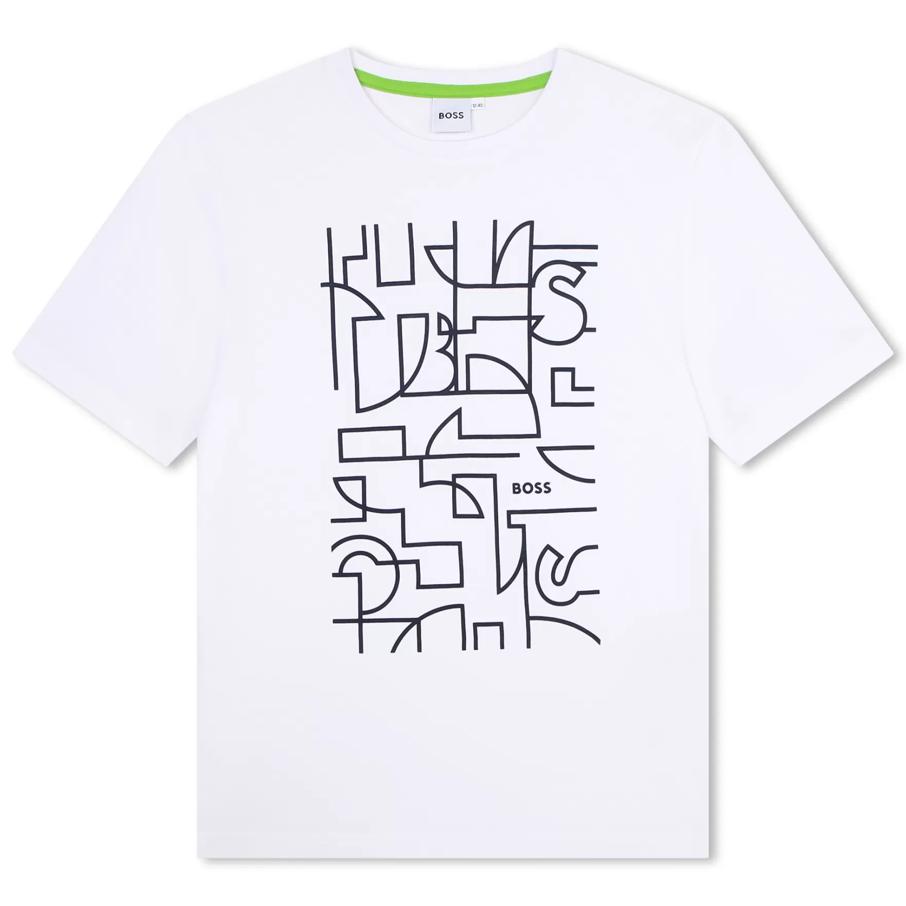 Jongen BOSS Katoenen T-Shirt Met Print