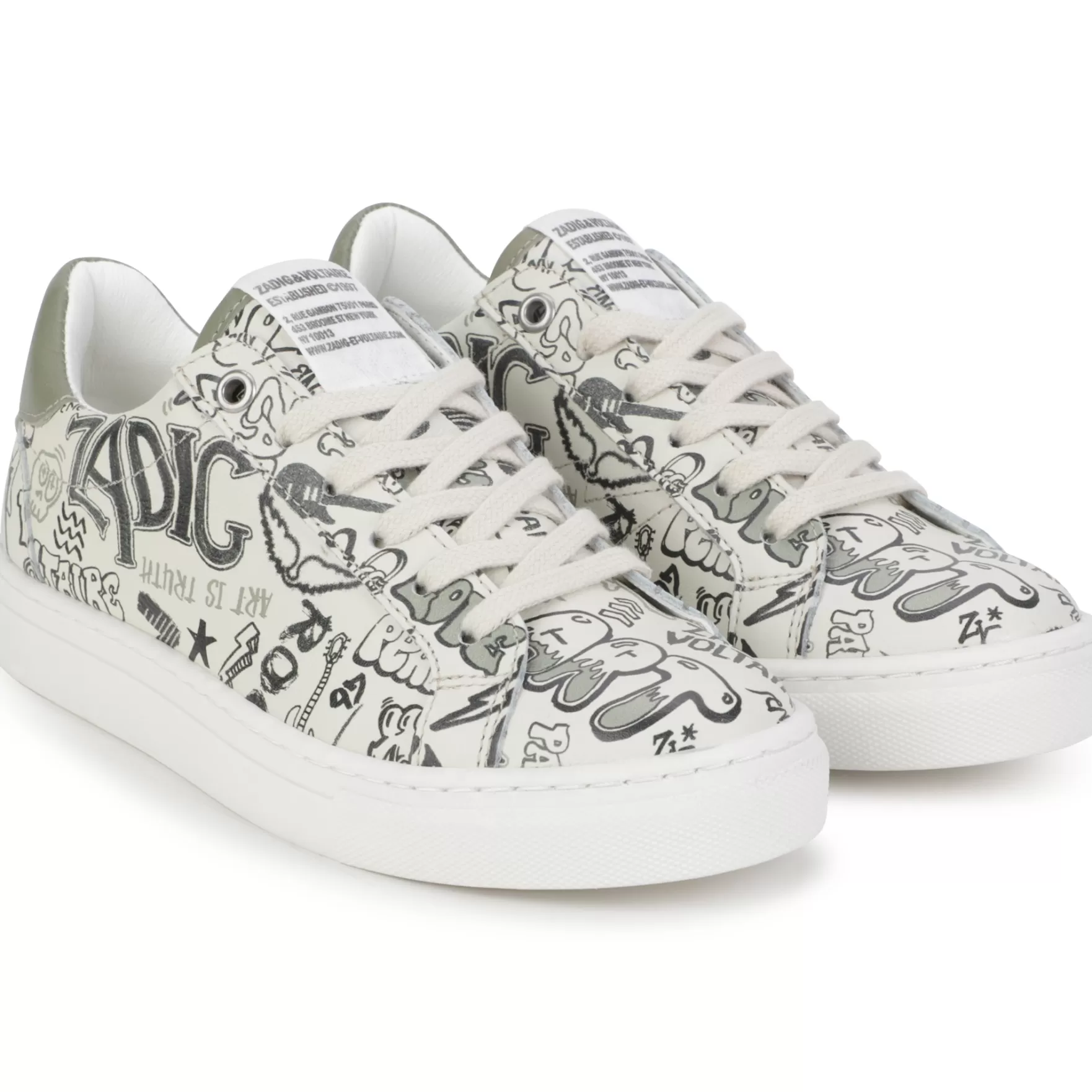 Jongen ZADIG & VOLTAIRE Lederen Sneakers Met Print