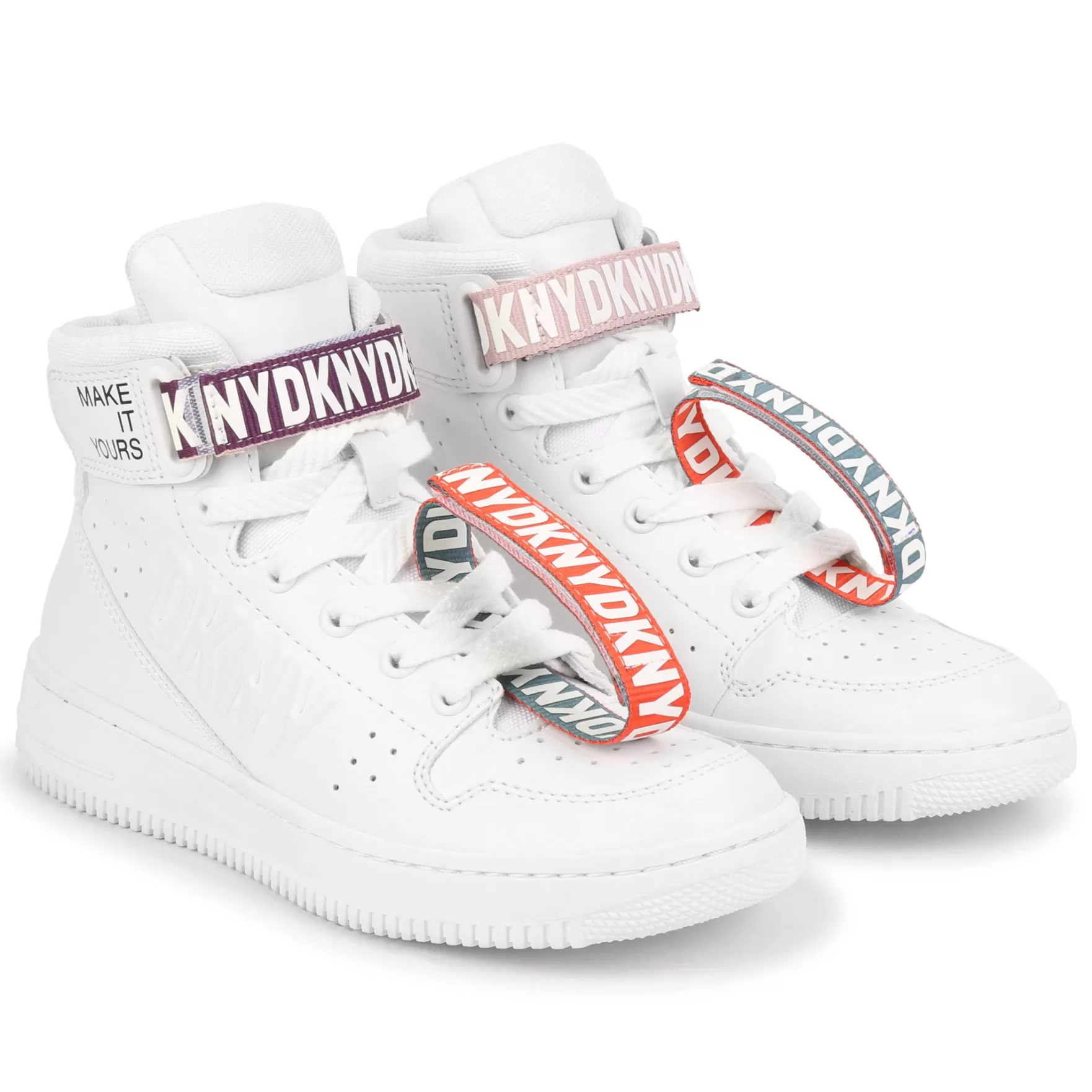 Meisje DKNY Lederen Sneakers Met Veters