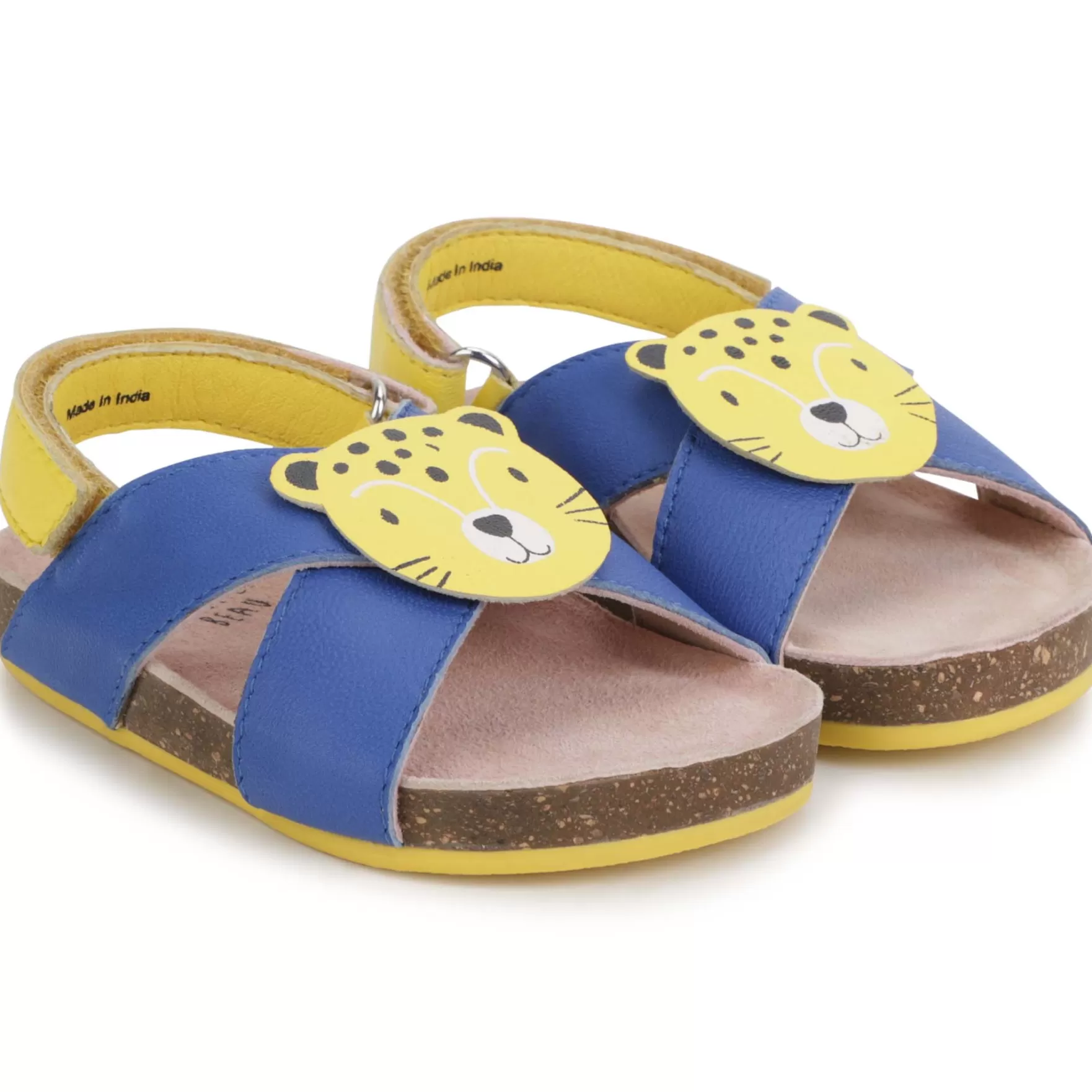 Jongen CARREMENT BEAU Leren Sandalen Met Klittenband