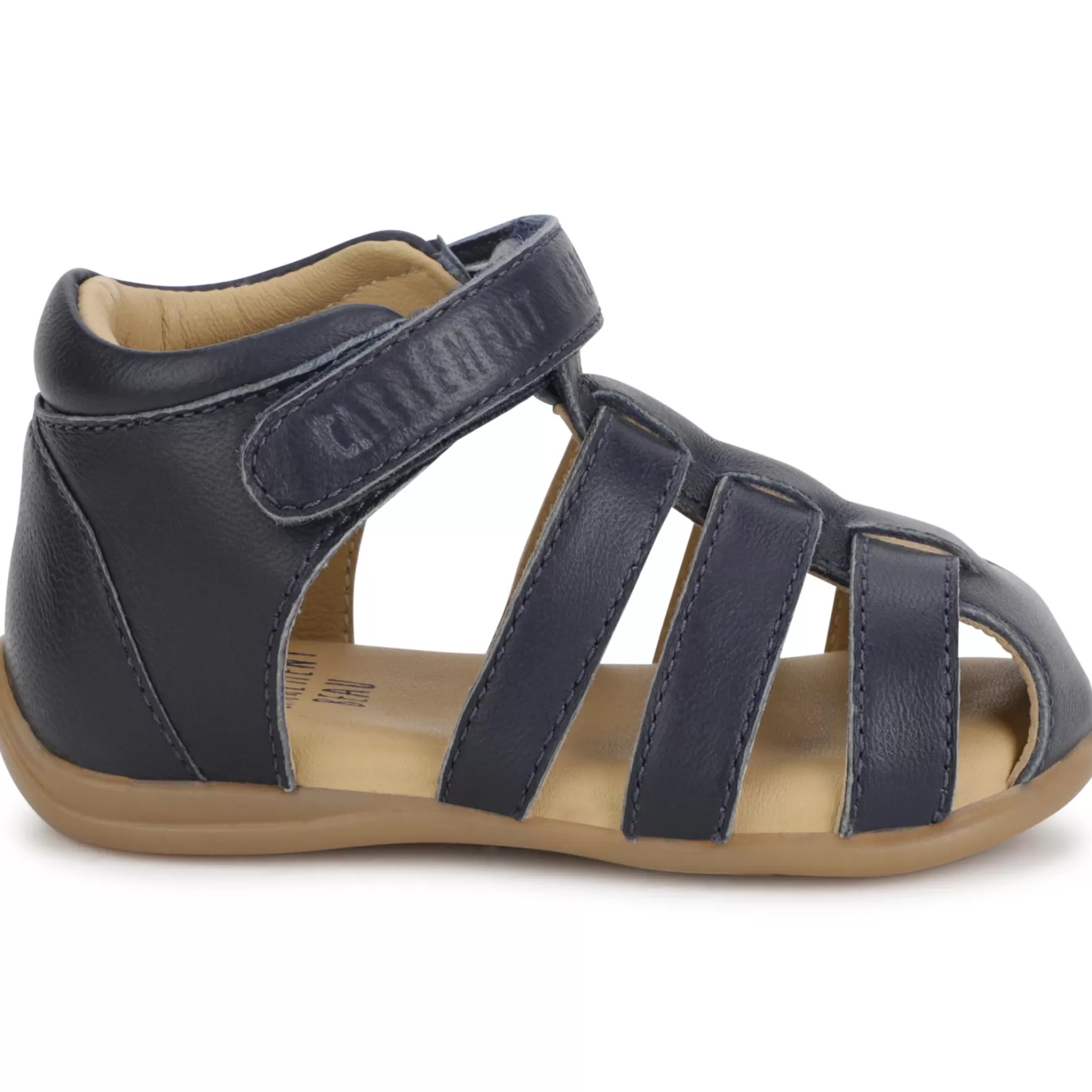 Jongen CARREMENT BEAU Leren Sandalen Met Klittenband