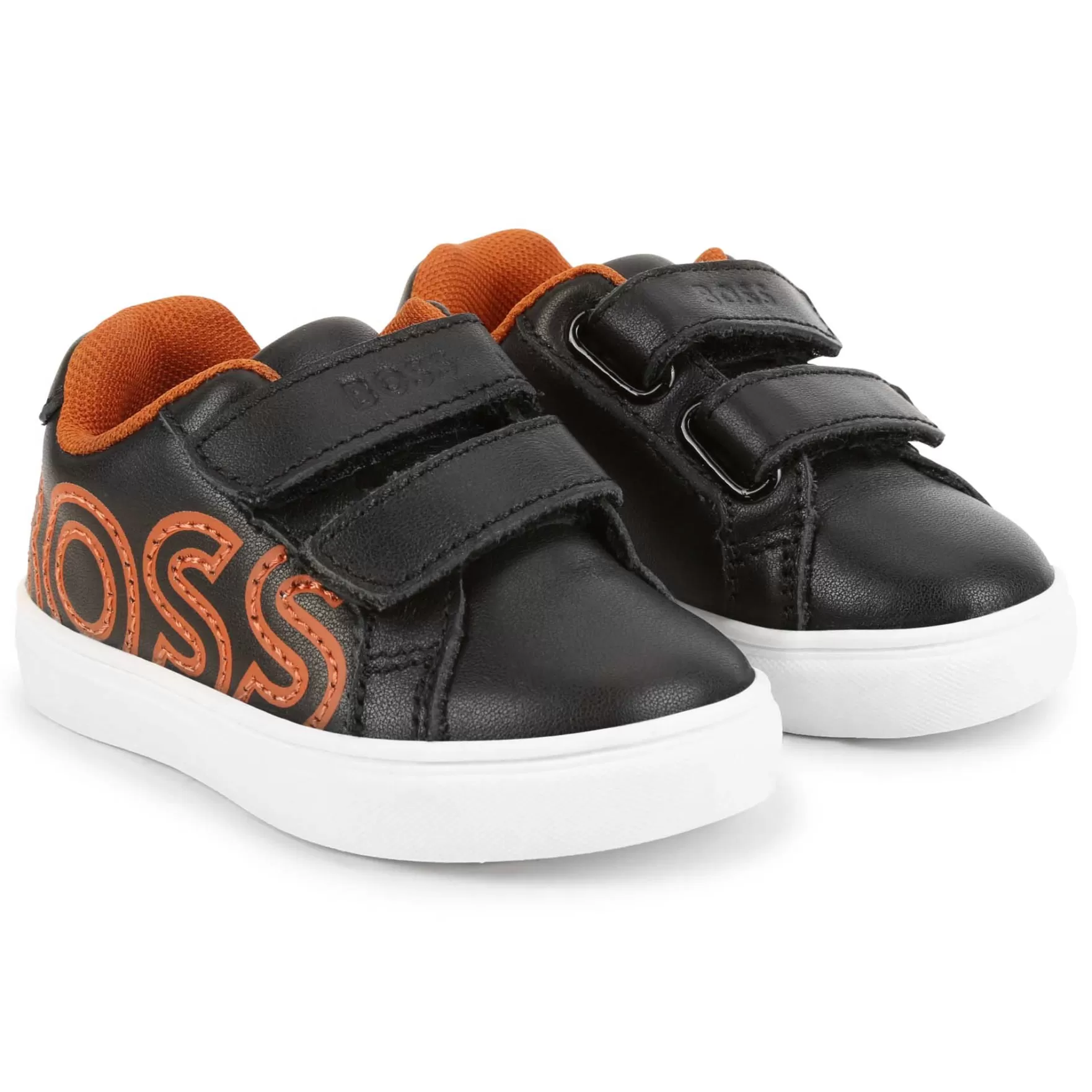 Jongen BOSS Leren Sneakers Met Klittenband