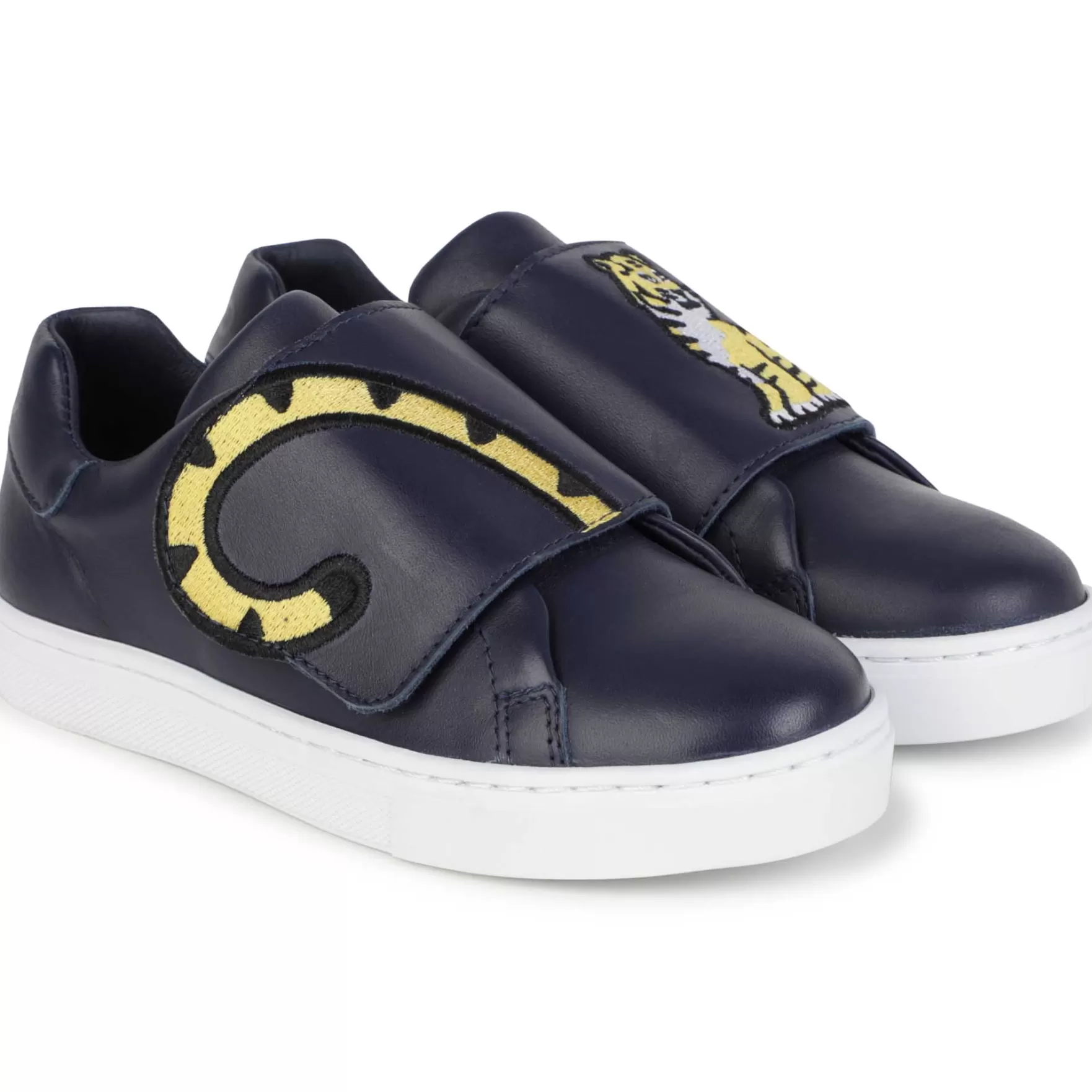 Jongen KENZO KIDS Leren Sneakers Met Klittenband