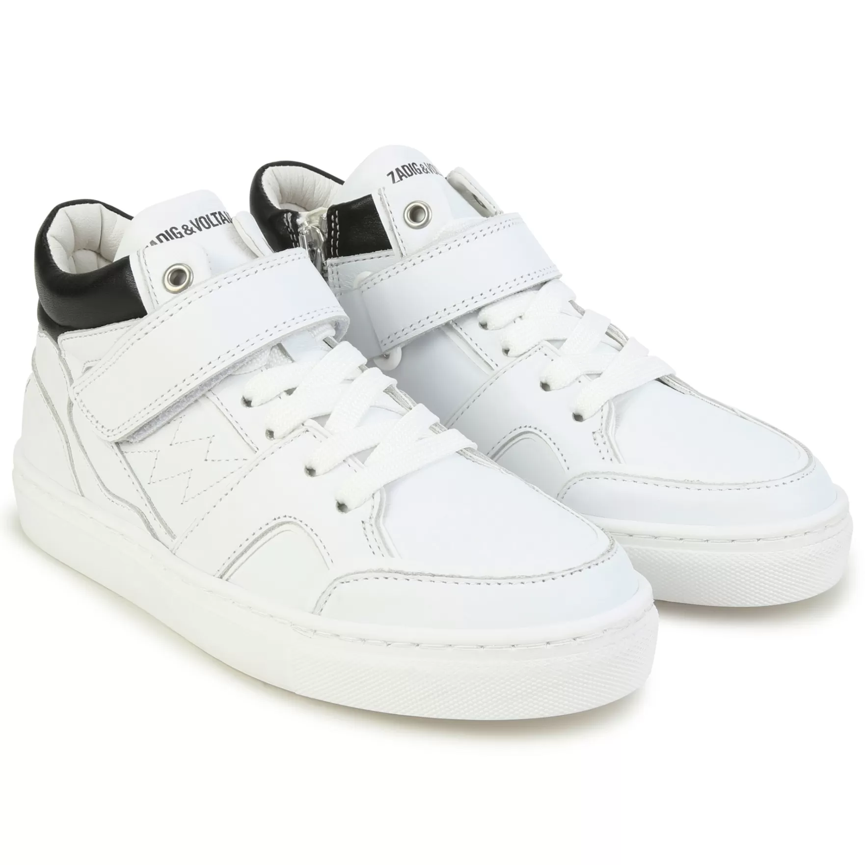 Jongen ZADIG & VOLTAIRE Leren Sneakers Met Klittenband