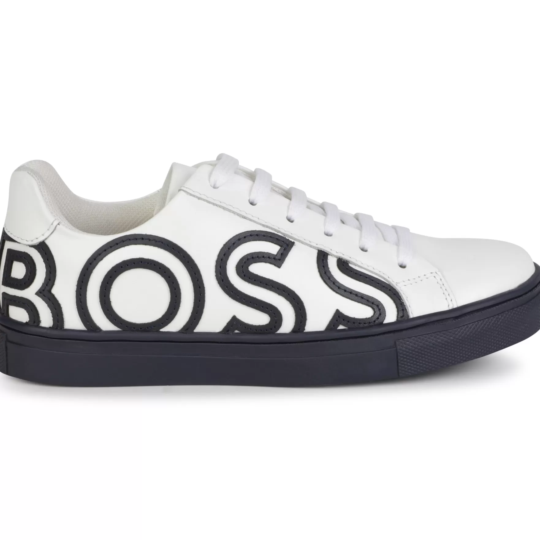 Jongen BOSS Leren Sneakers Met Veter