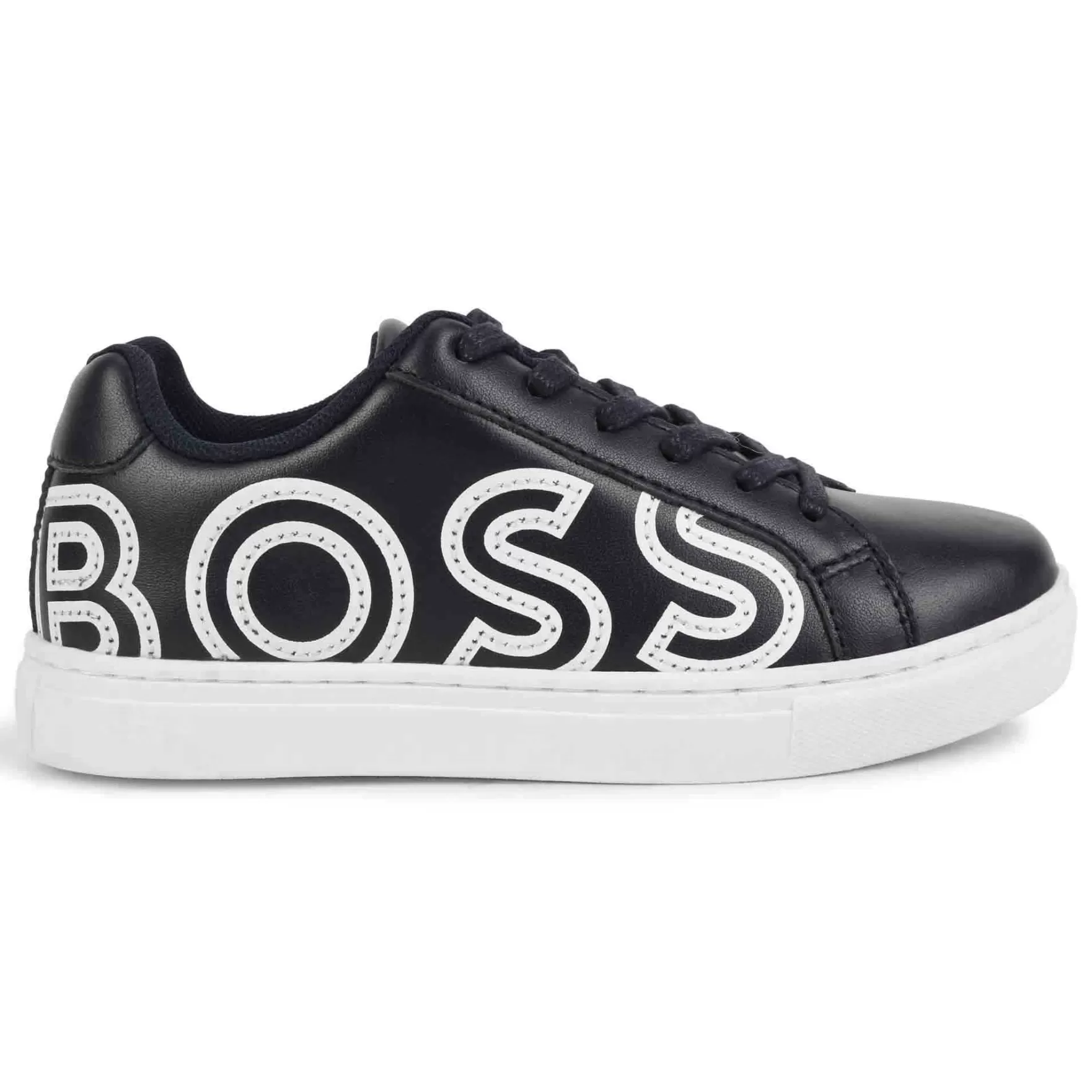 Jongen BOSS Leren Sneakers Met Veters