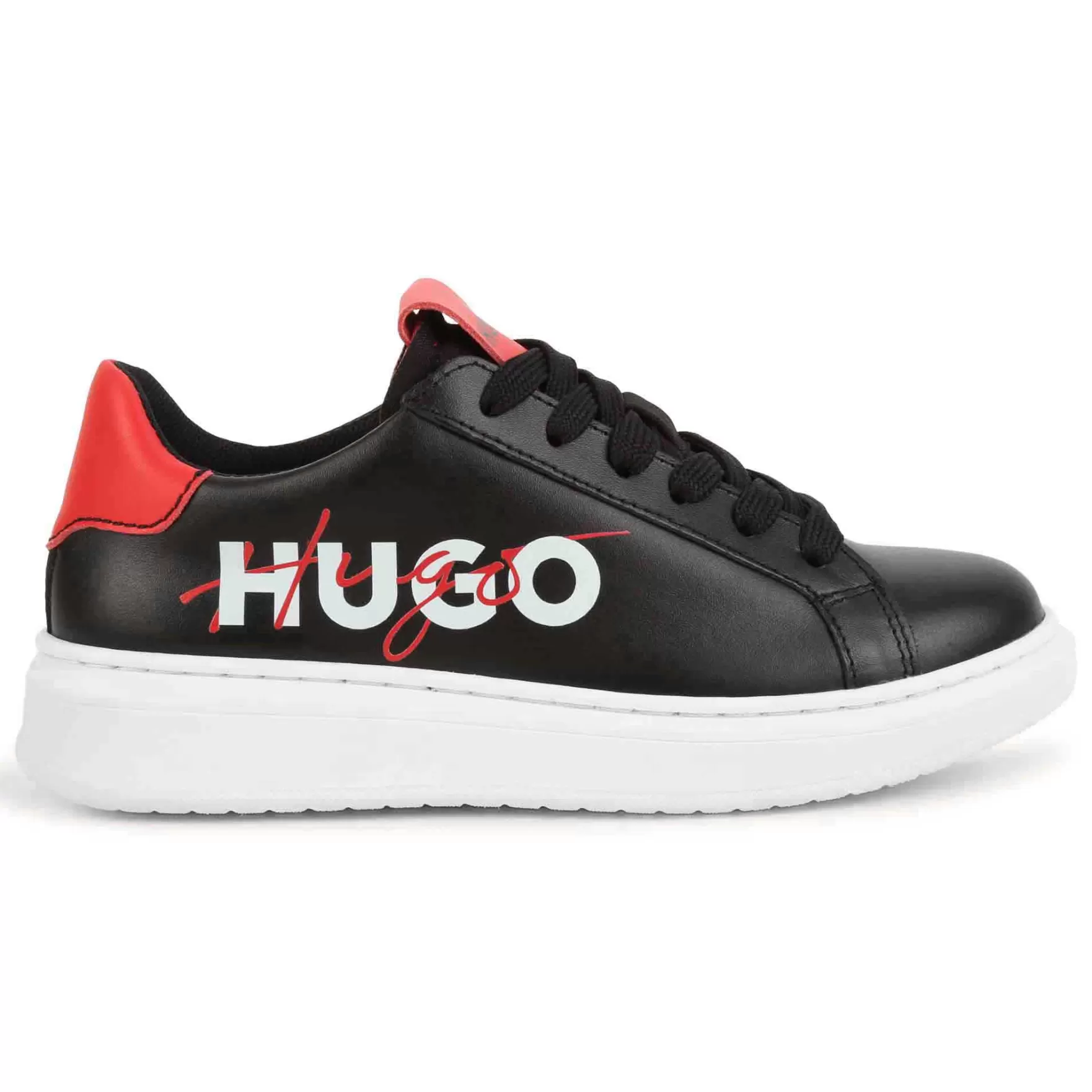 Jongen HUGO Leren Sneakers Met Veters