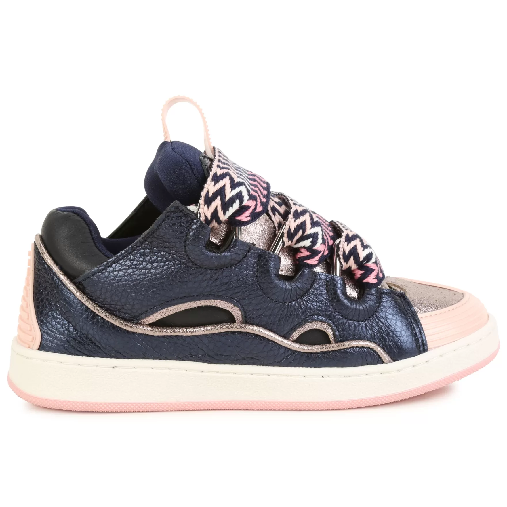 Meisje LANVIN Leren Sneakers Met Veters