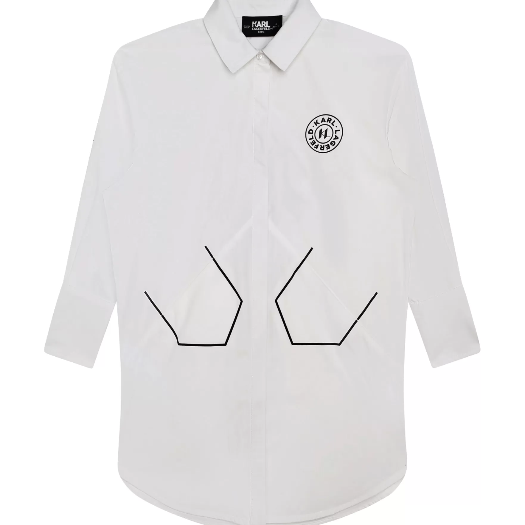 Meisje KARL LAGERFELD KIDS Overhemdjurk Met Logo