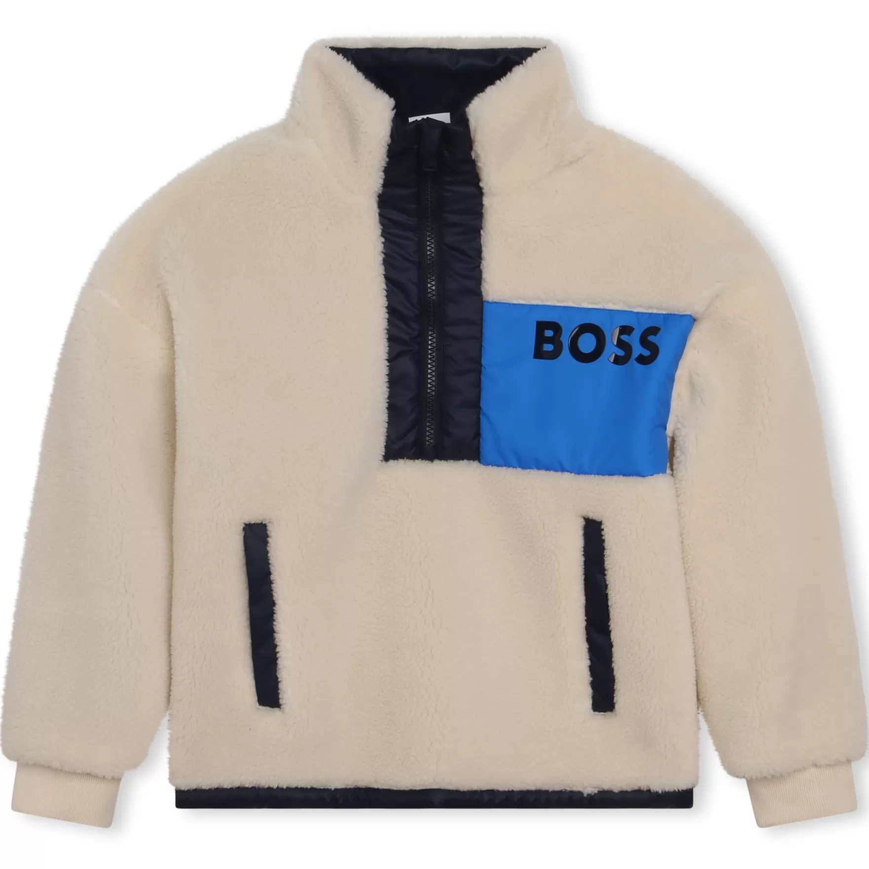 Jongen BOSS Pluche Sweater Met Kraag