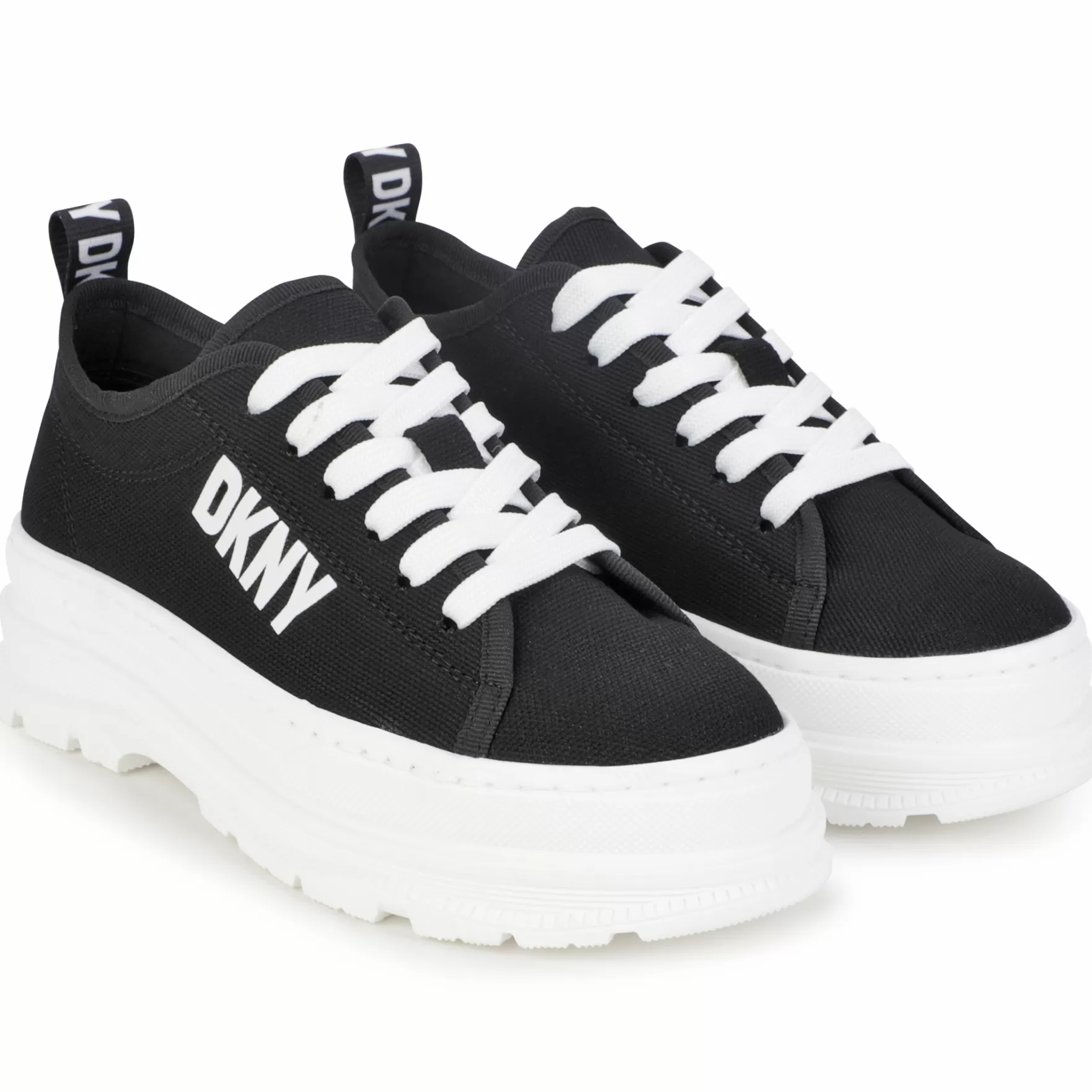 Meisje DKNY Sneakers Van Canvas Met Veters