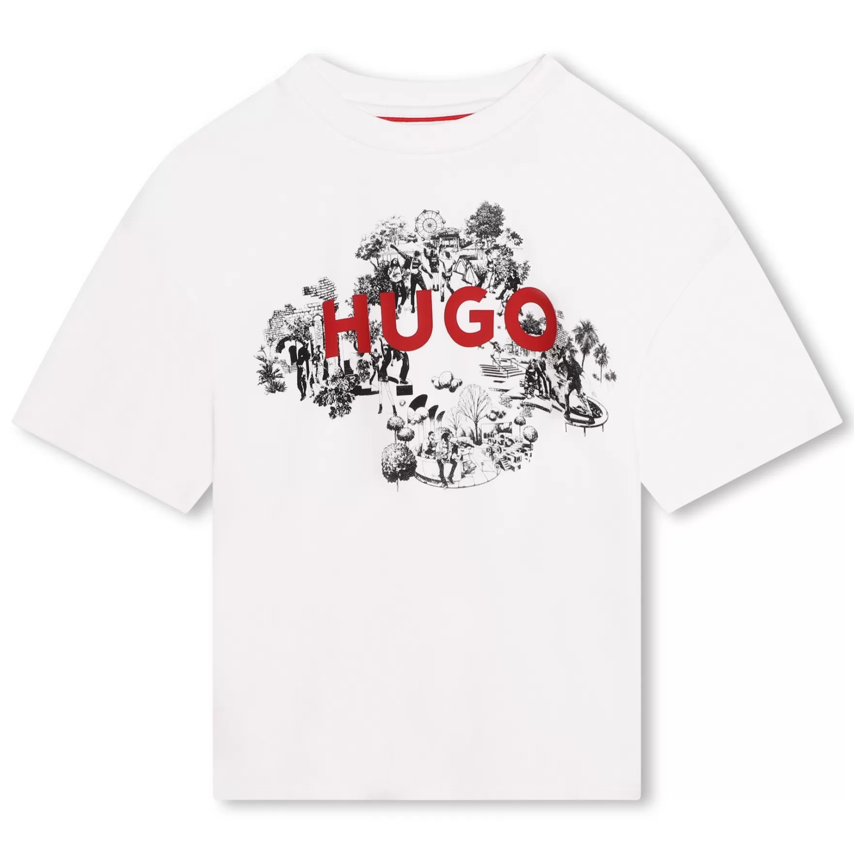 Jongen HUGO T-Shirt Met Print En Logo