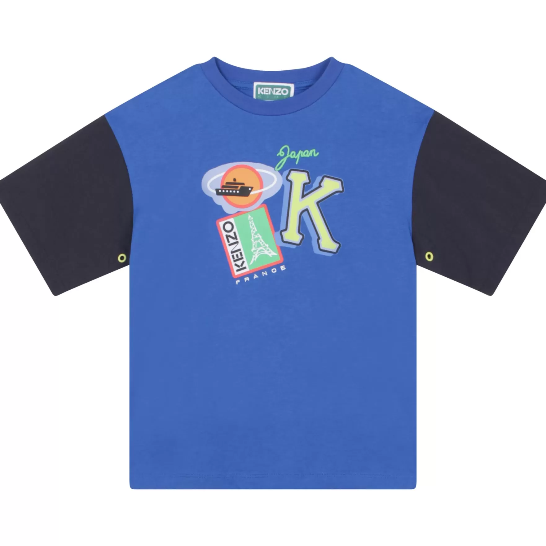 Jongen KENZO KIDS T-Shirt Van Twee Materialen